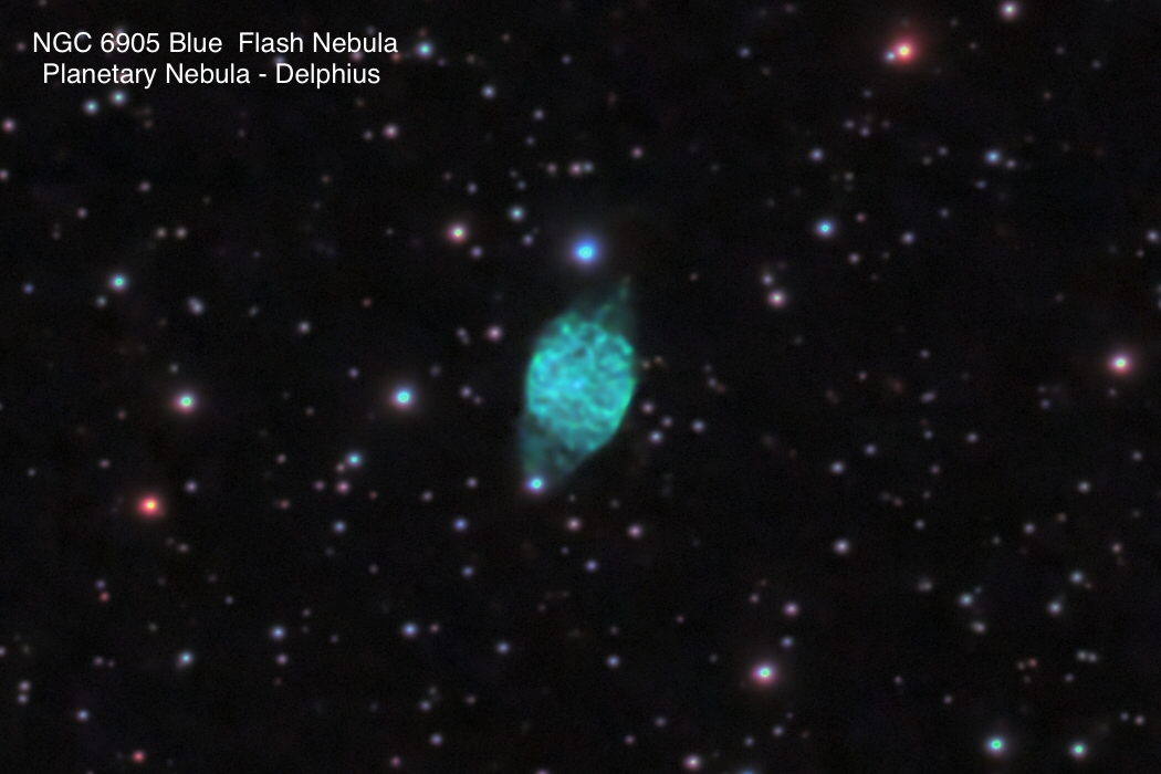 NGC6905 Blue Flash Nebula Planetary Nebula Constellation Delphius