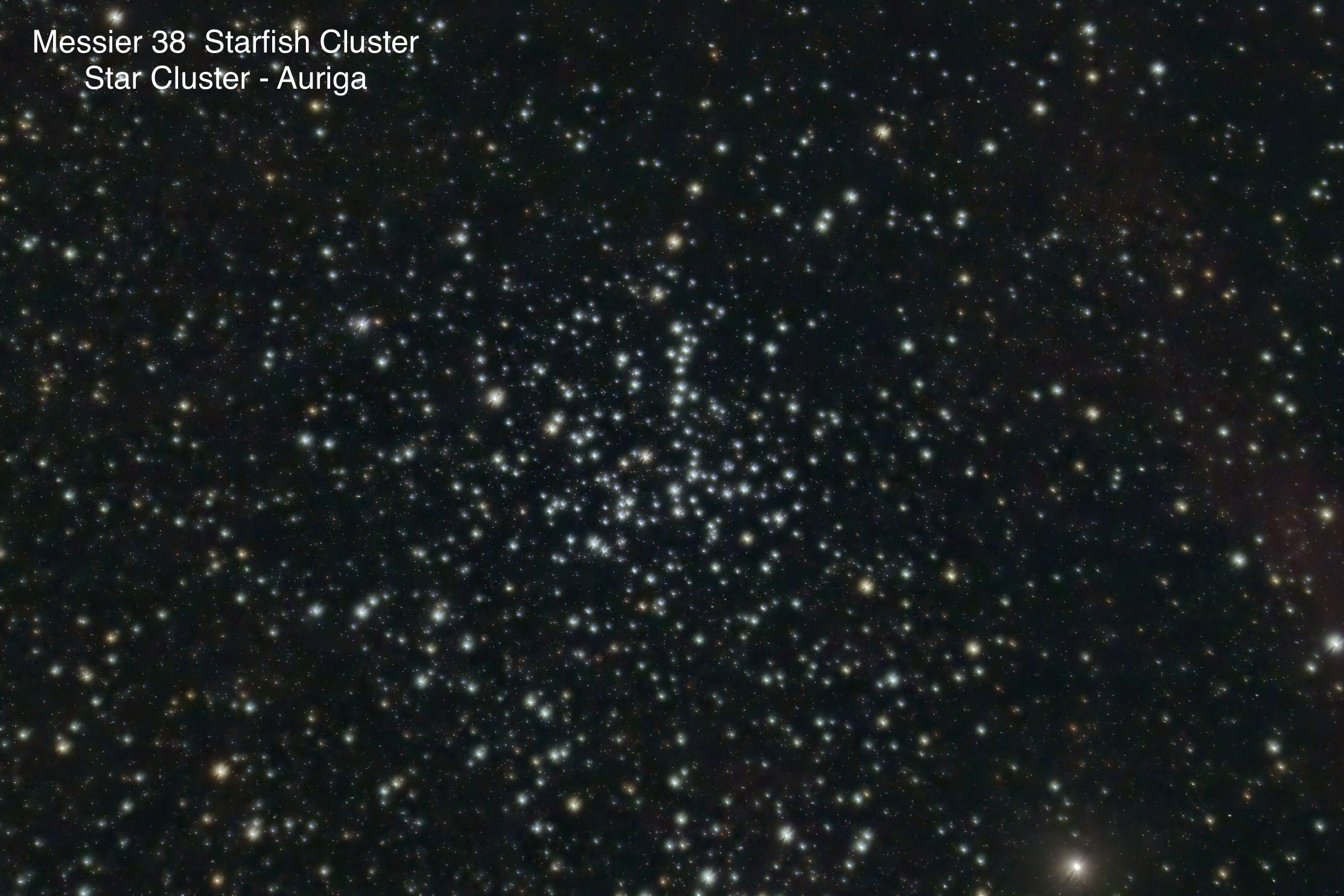 Messier 38 Starfish Cluster Star cluster Constellation Auriga
