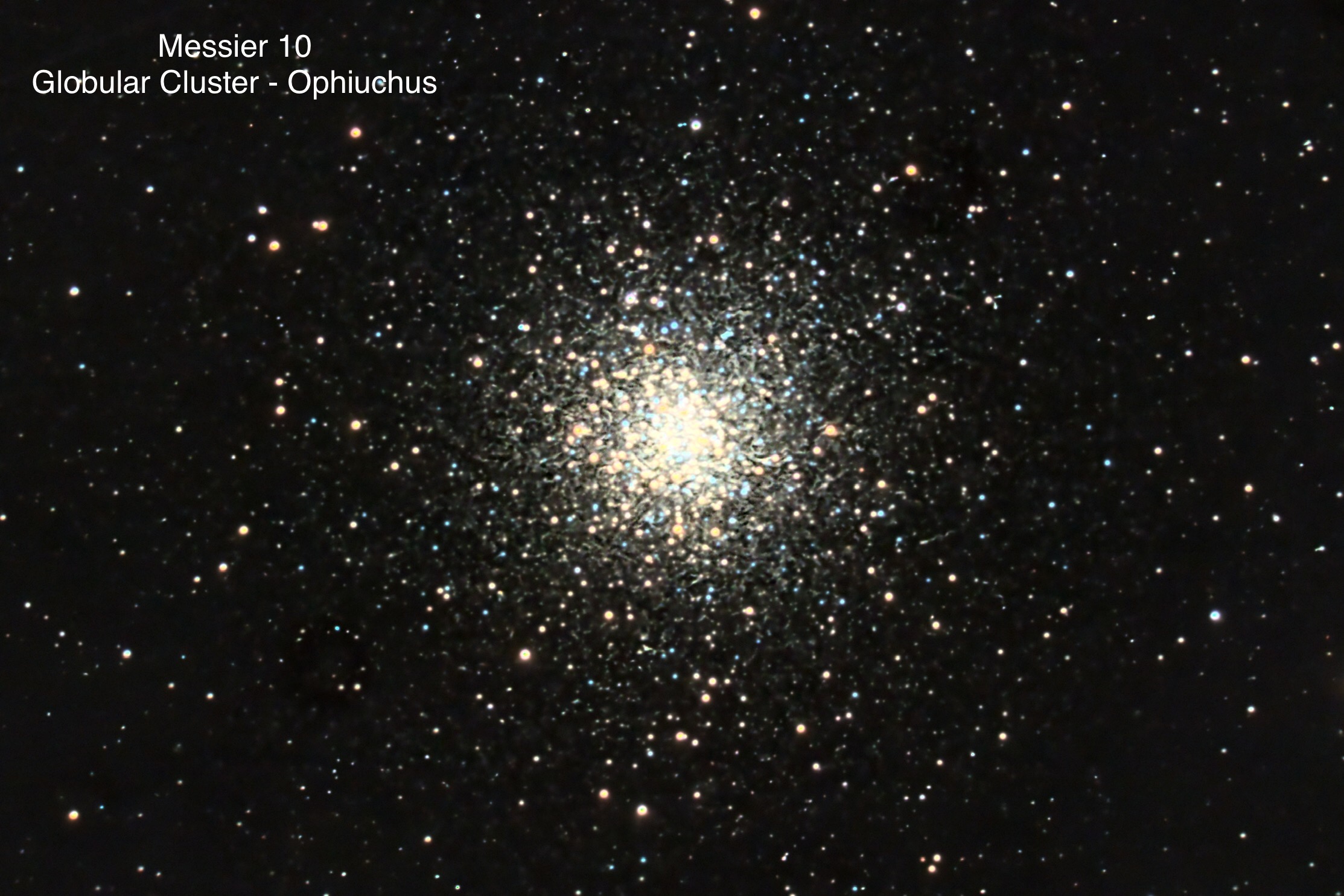 Messier 10 Globular cluster Constellation Ophiuchus