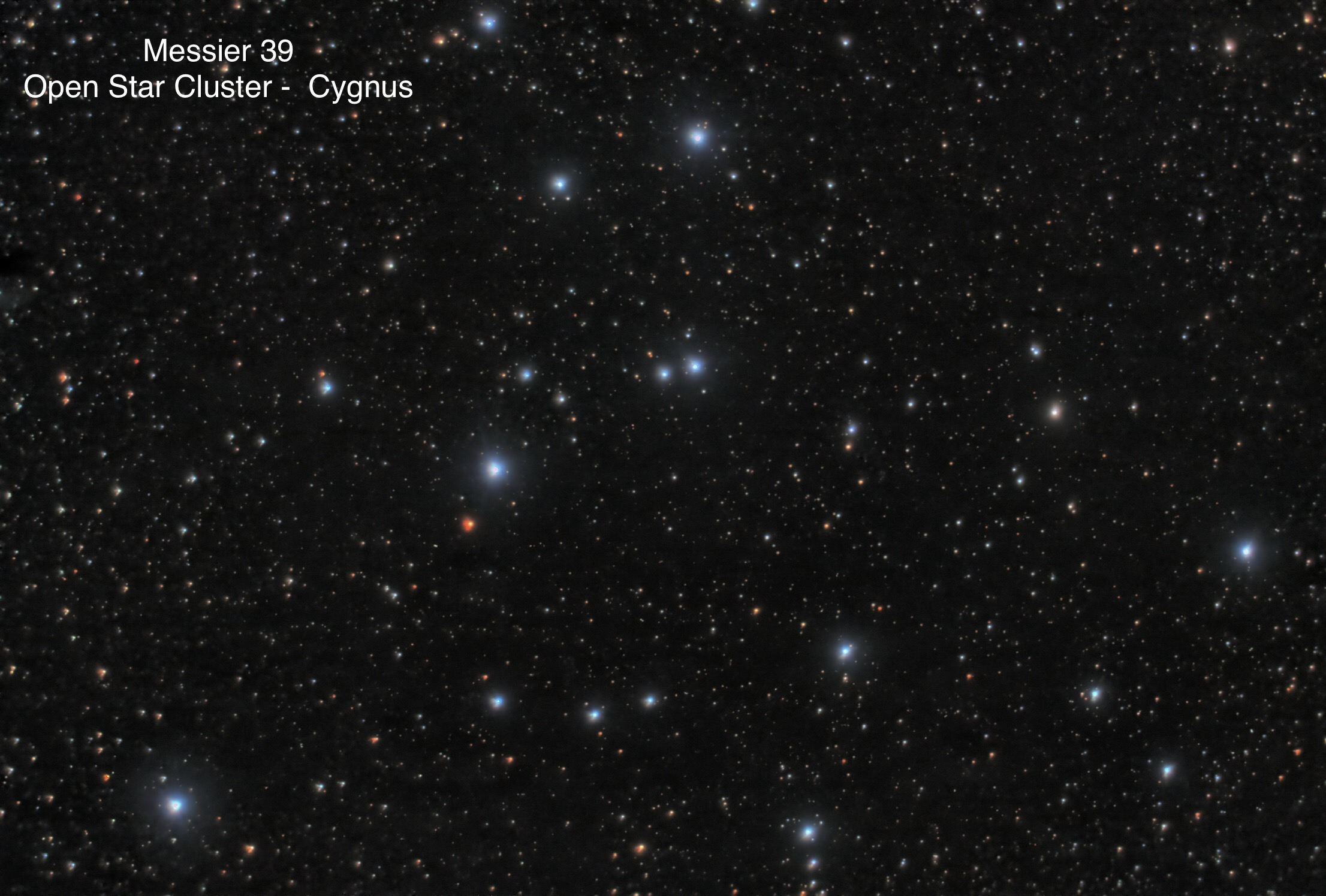 Messier 39 Open star cluster Constellation Cygnus