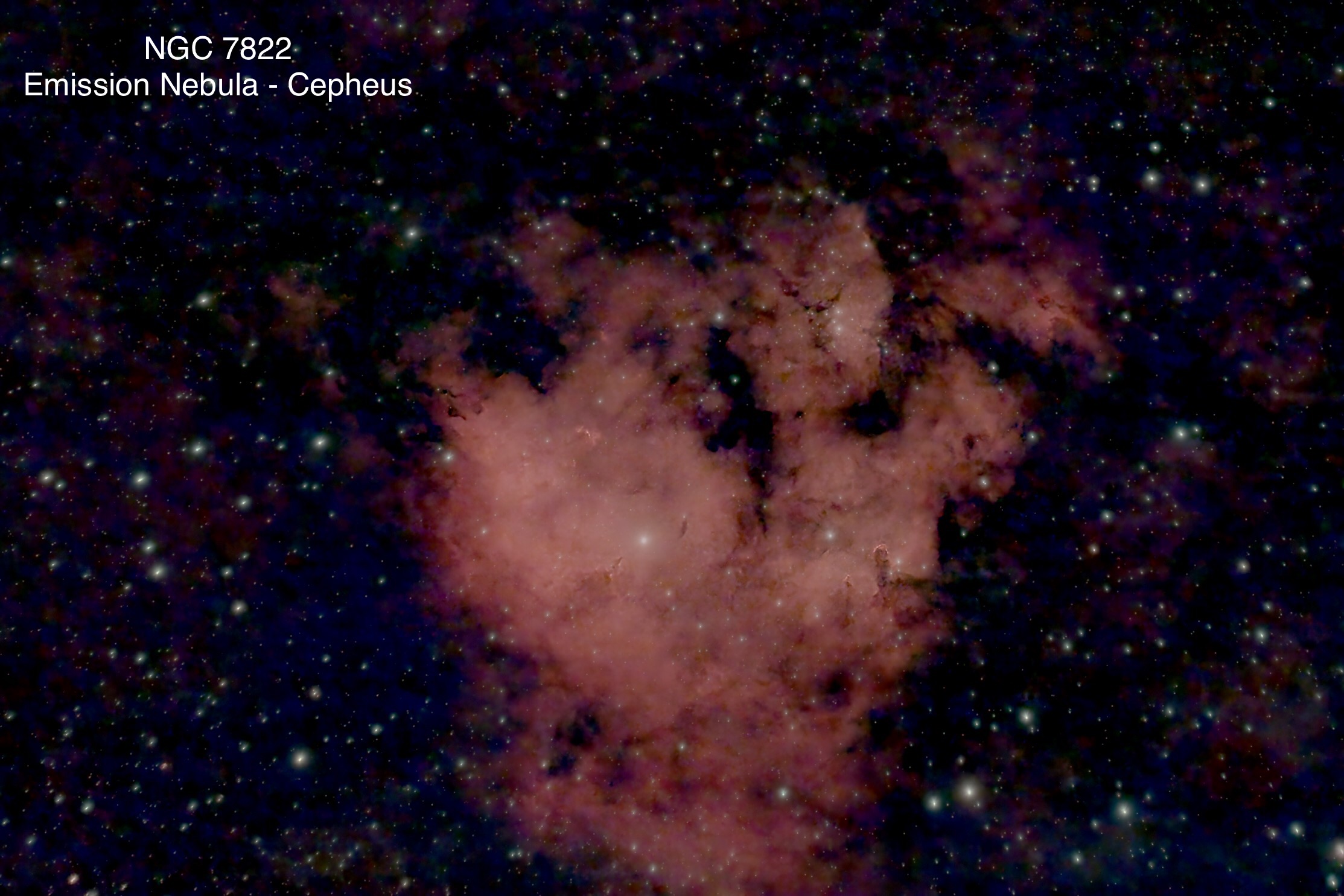 NGC 7822 Emission nebula Constellation Cepheus