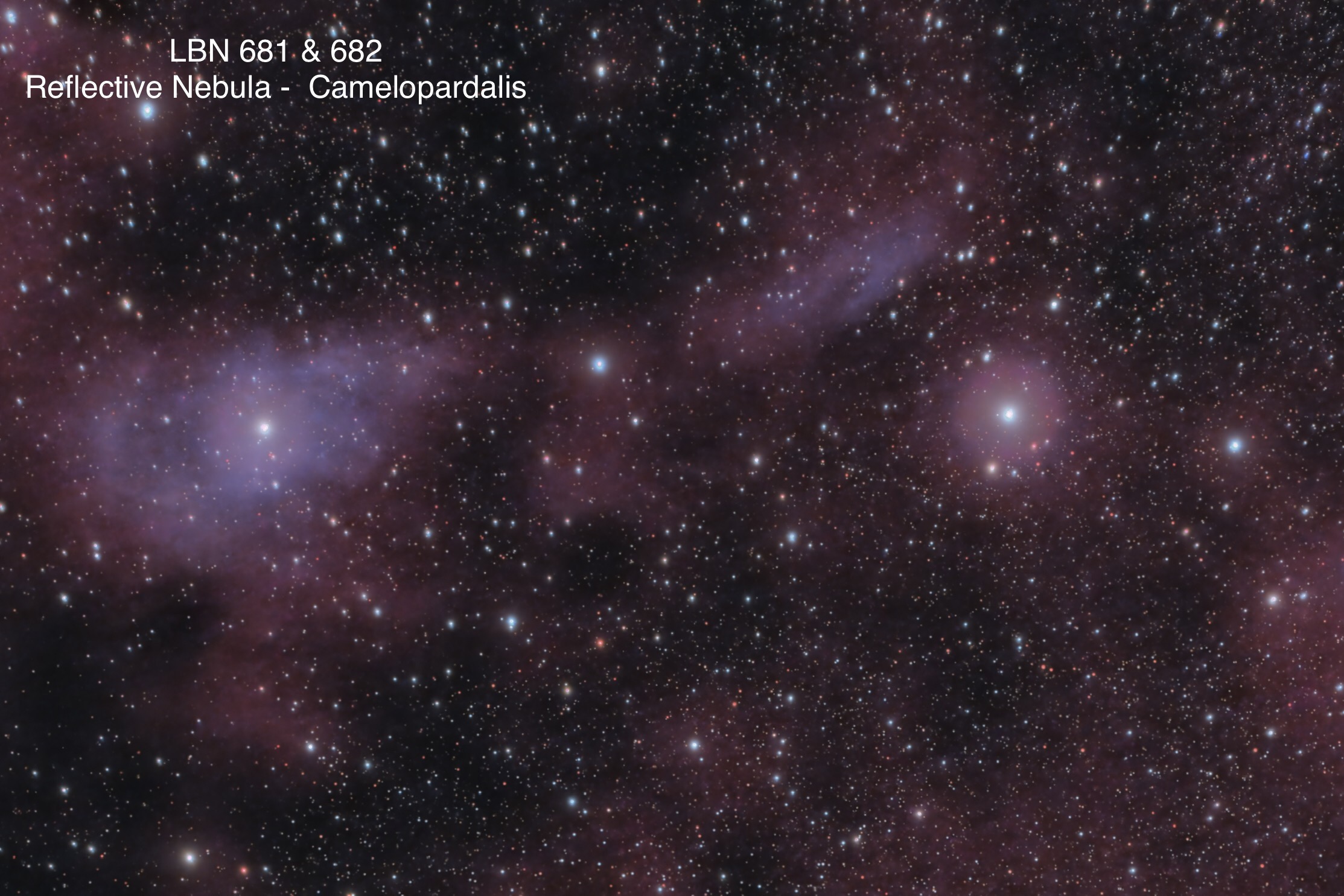 LBN 681 & LBN 682 Reflection nebula Constellation Camelopardalis