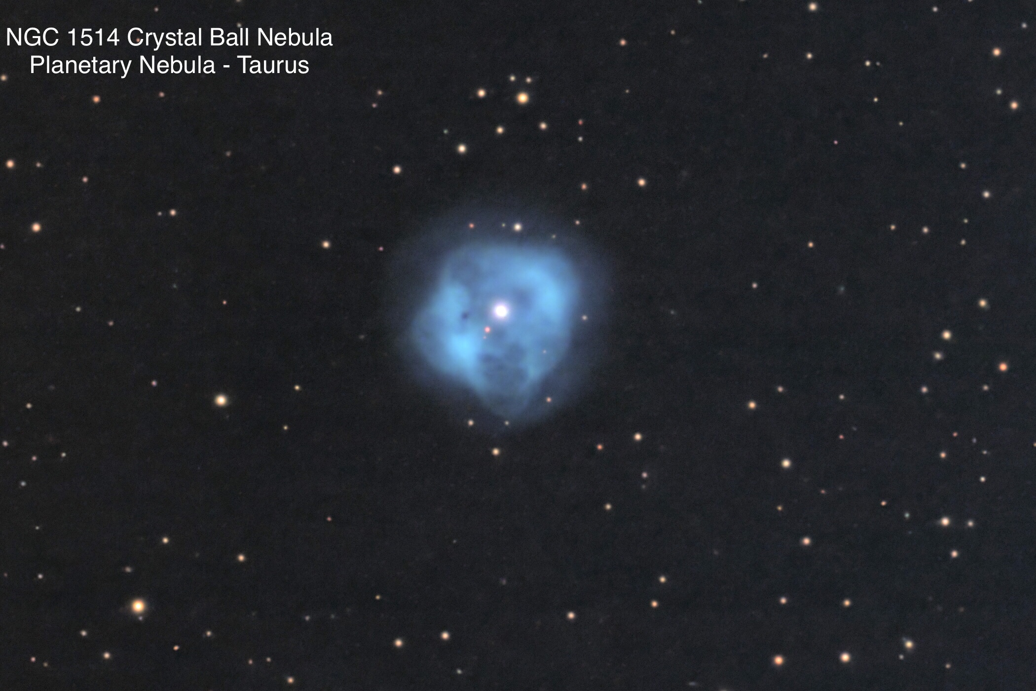 NGC 1514 Crystal Ball Nebula Planetary nebula Constellation Taurus