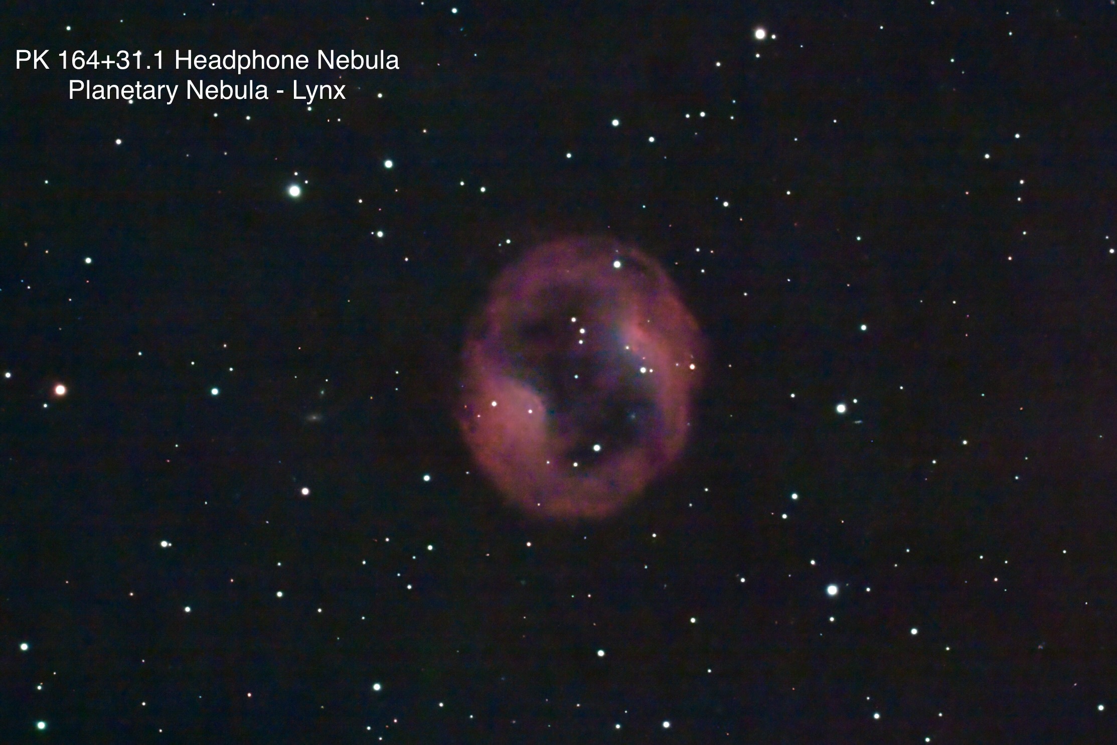 PK 164+31.1 Headphone Nebula Planetary nebula Constellation Lynx