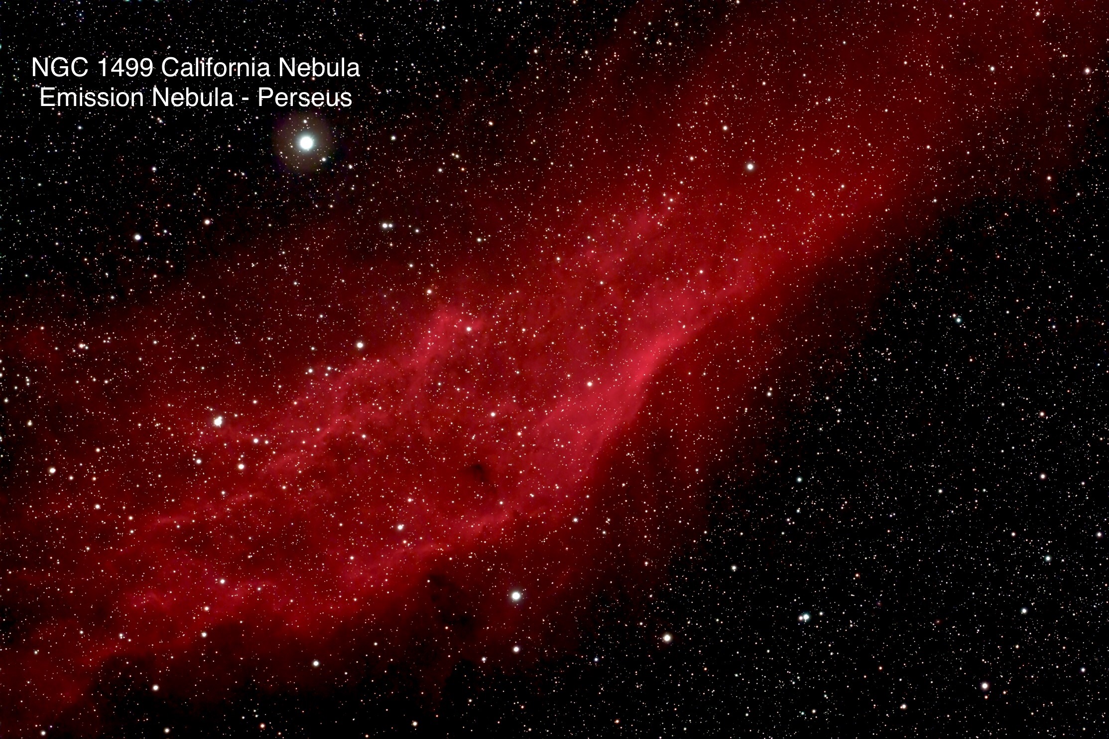 NGC 1499 California Nebula Emission nebula Constellation Perseus