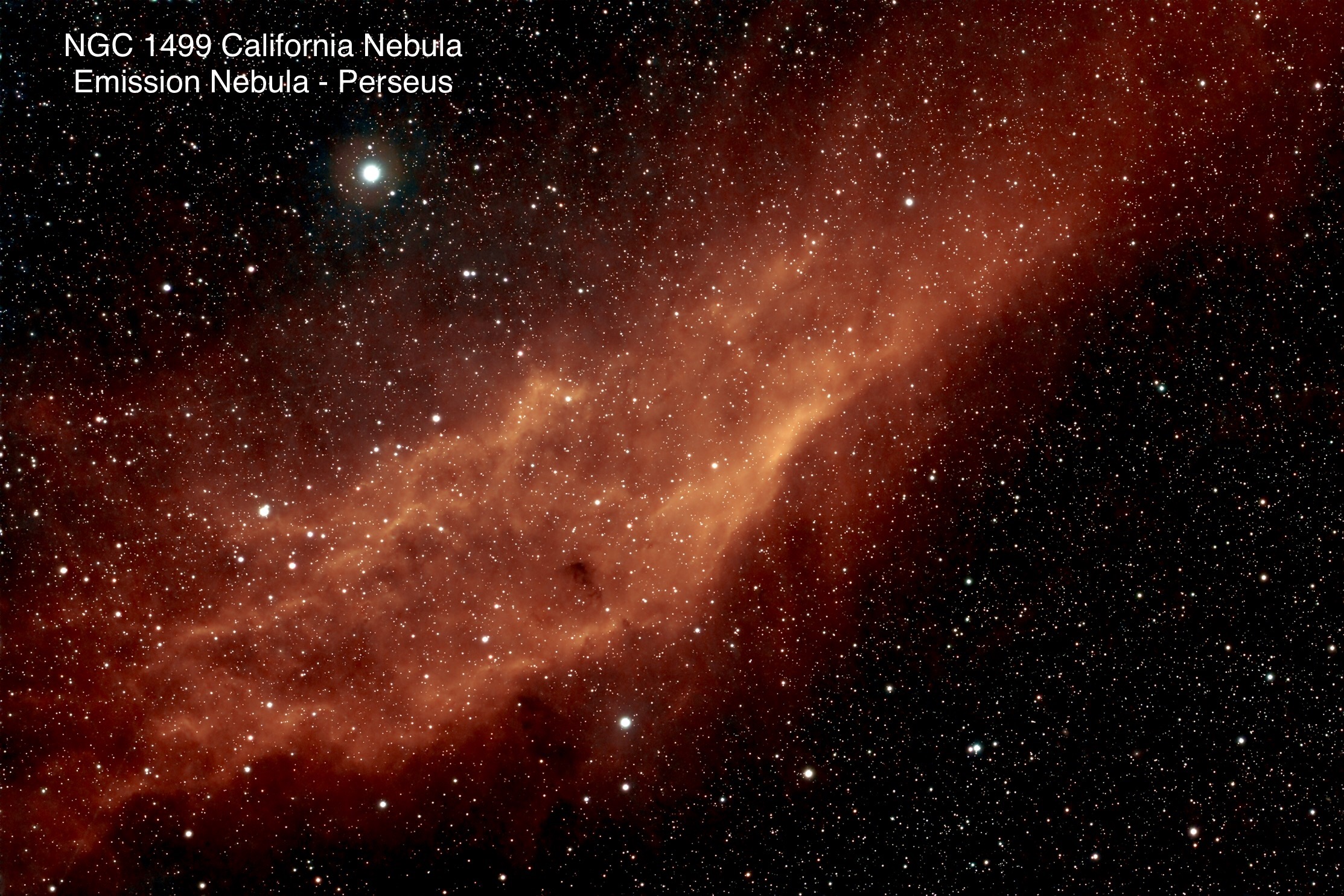 NGC 1499 California Nebula Emission nebula Constellation Perseus