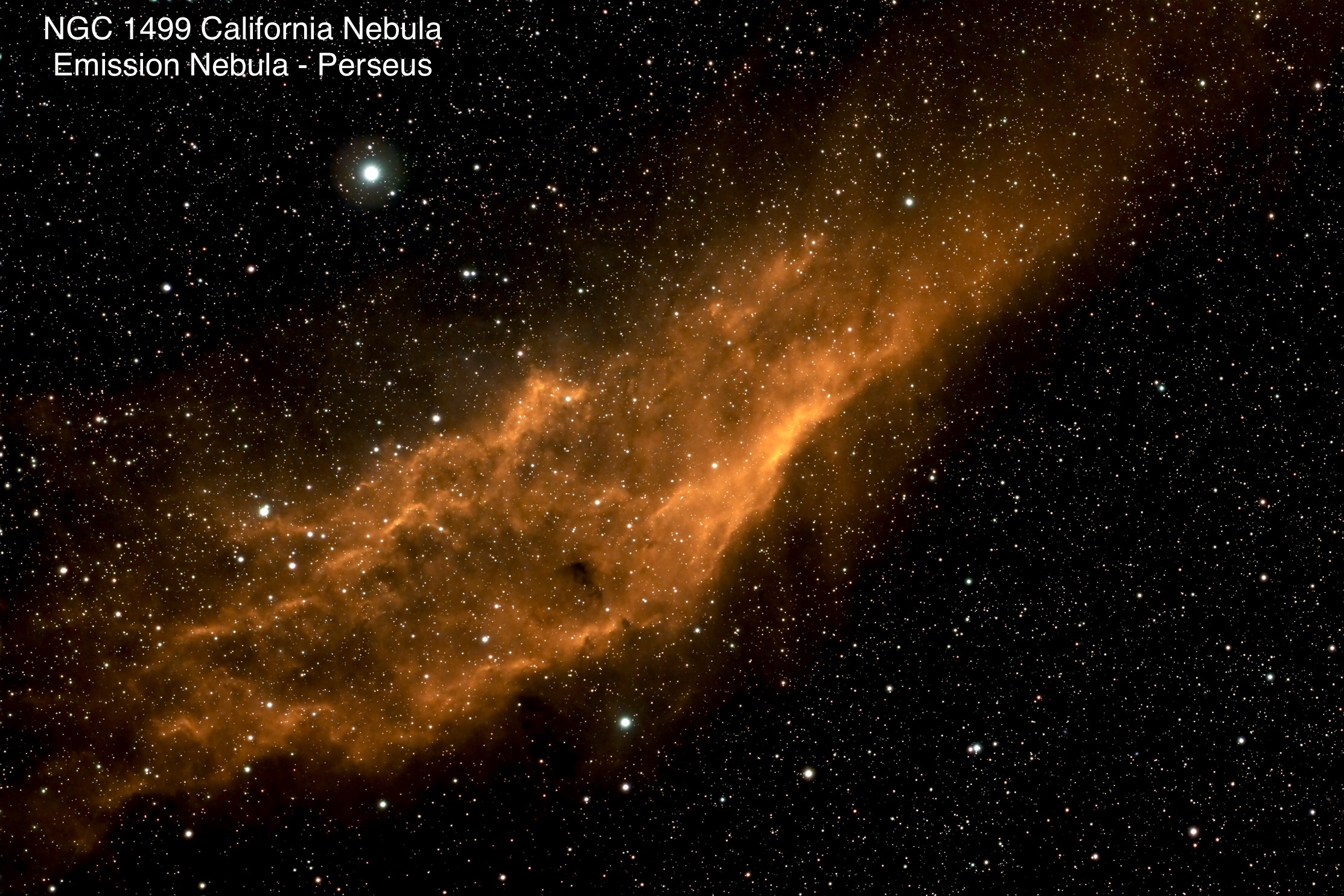 NGC 1499 California Nebula Emission nebula Constellation Perseus