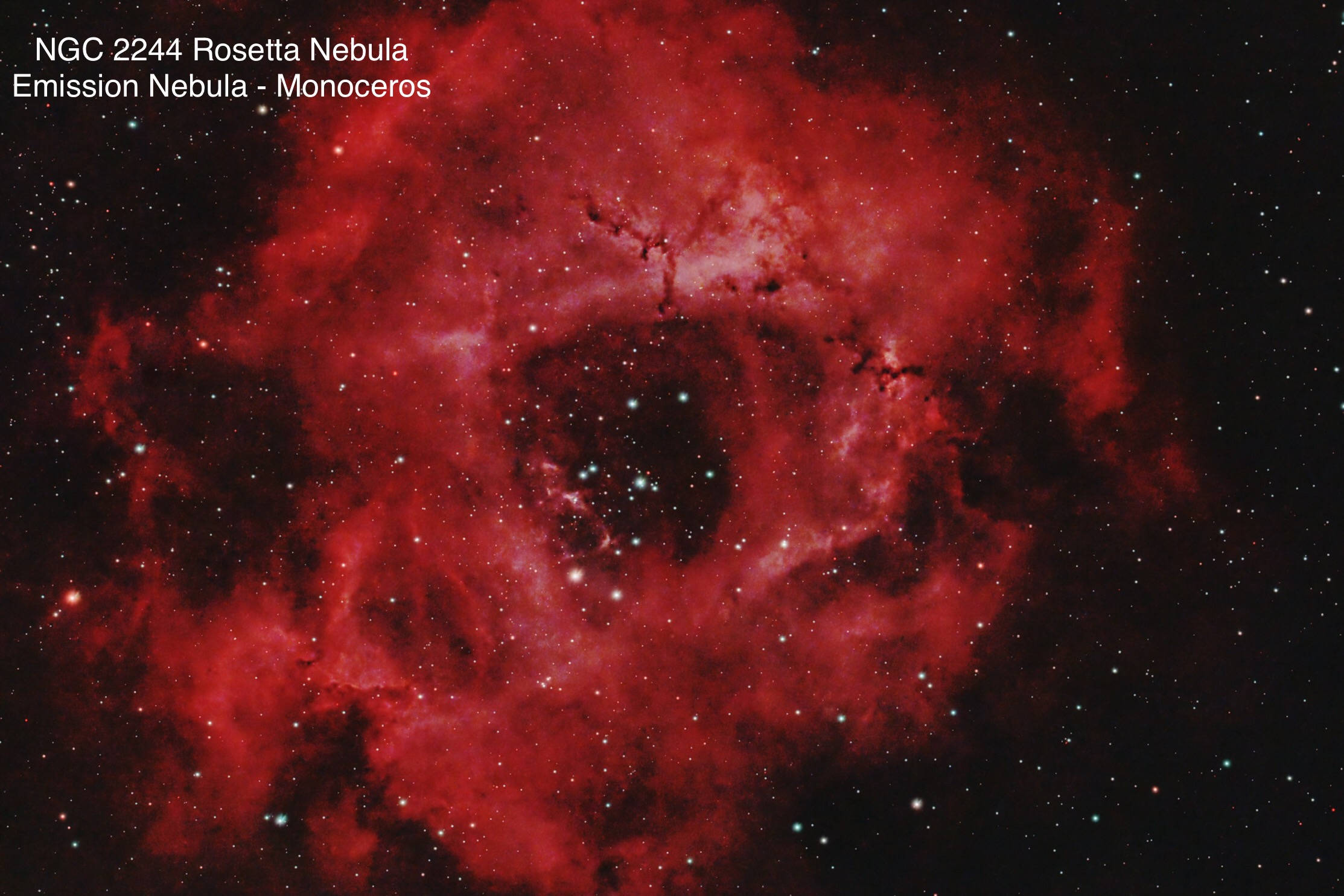 NGC 2244 Rosetta Nebula Emission nebula Constellation Monocoros
