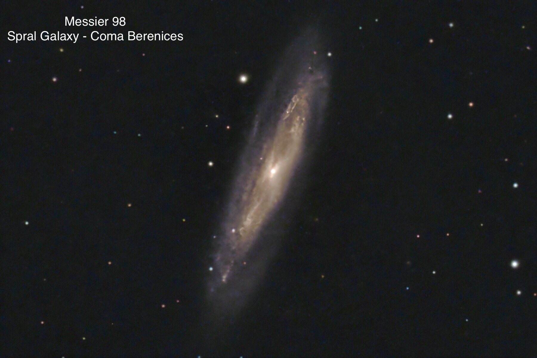 Messier 98 Spiral galaxy Constellation Coma Berenices