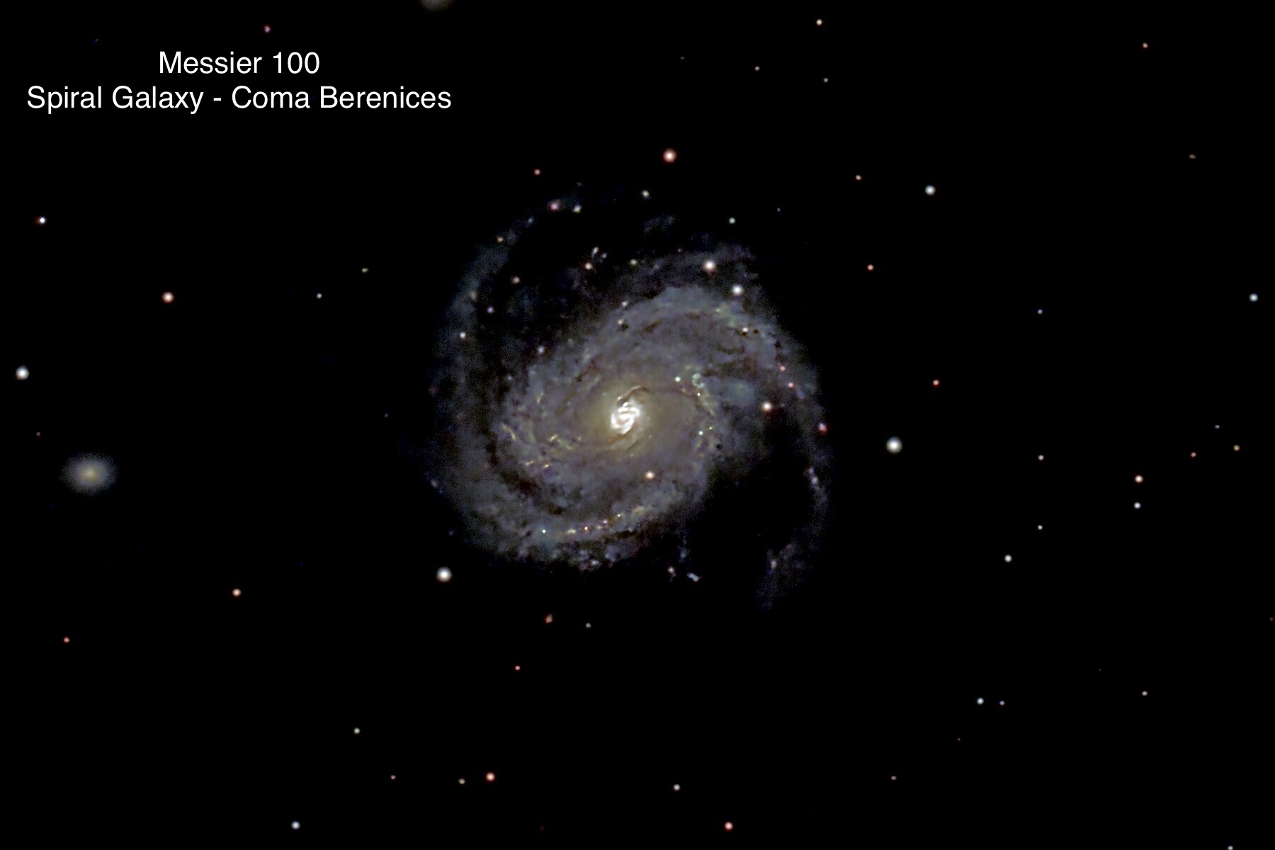 Messier 100 Spiral galaxy Constellation Coma Berenices