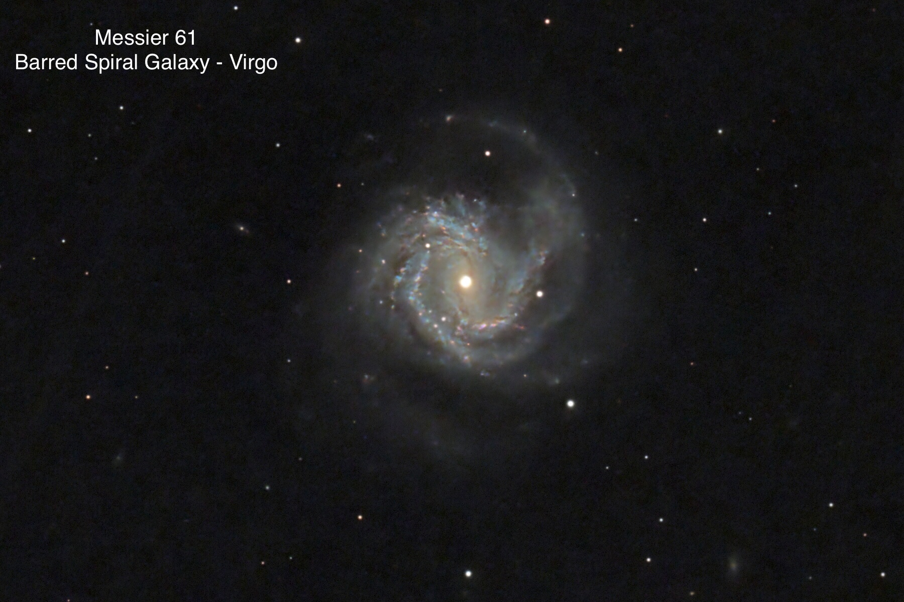 Messier 61 Barred Spiral galaxy Constellation Virgo