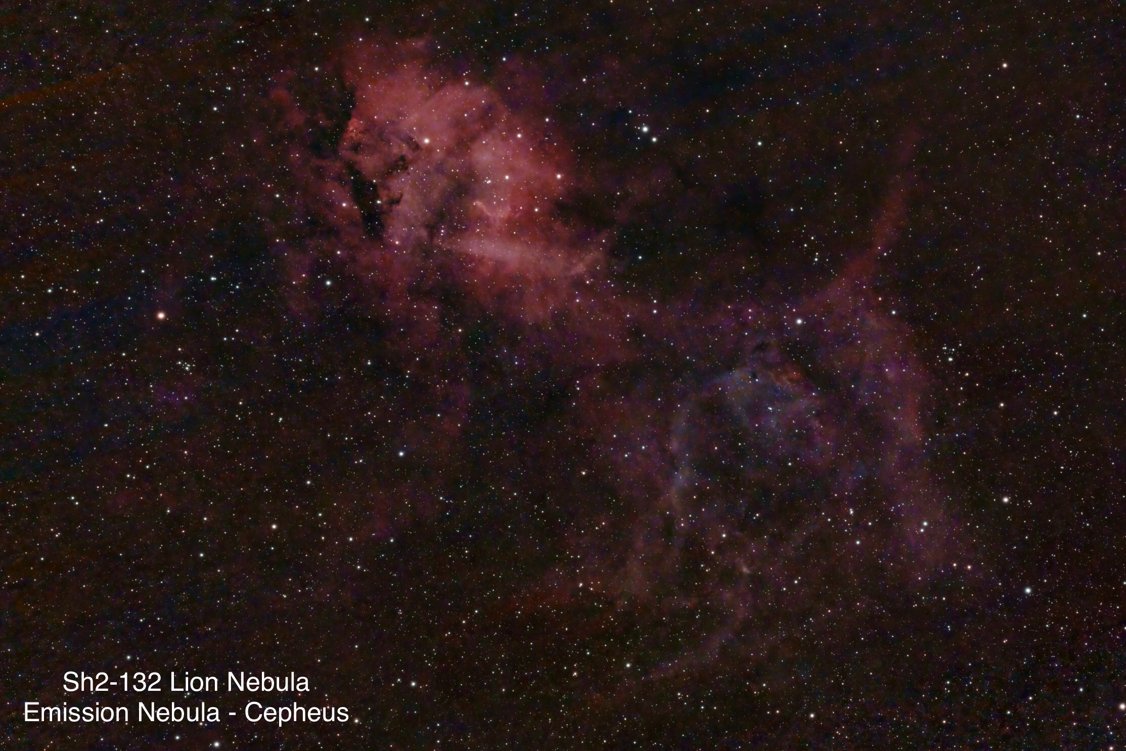 Sh2-132 Lion Nebula Emission nebula Constellation Cepheus