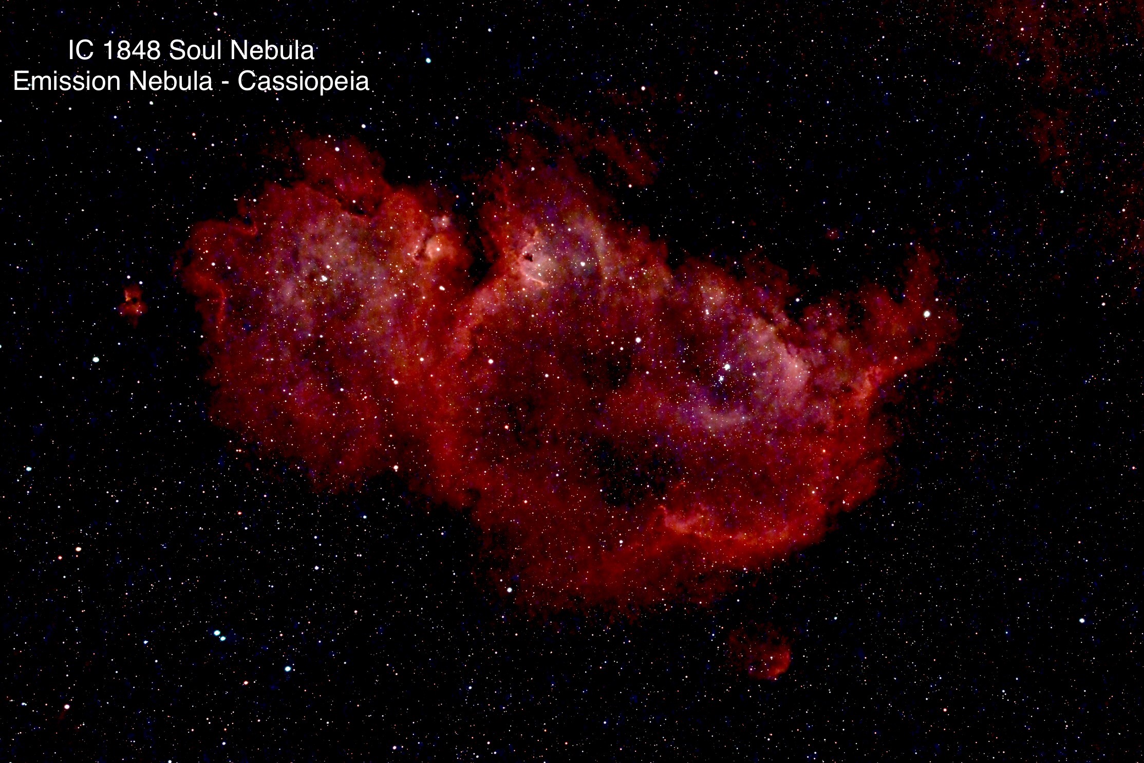 IC 1848 Soul Nebula Emission nebula Constellation Cassiopeia