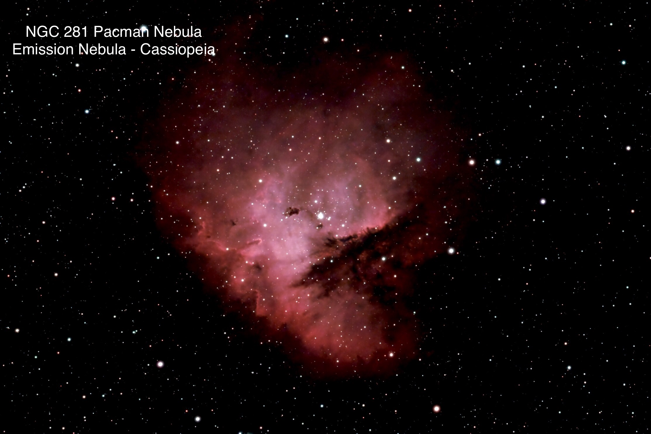 NGC 281 Pacman Nebula Emission nebula Constellation Cassiopeia