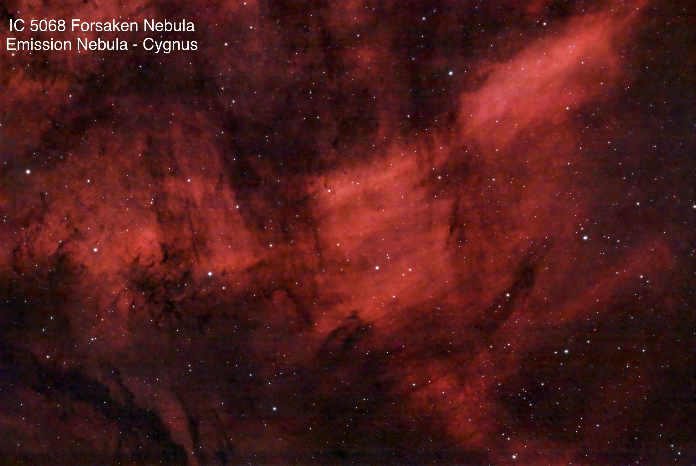 IC 5068 Forsaken Nebula Emission nebula Constellation Cygnus