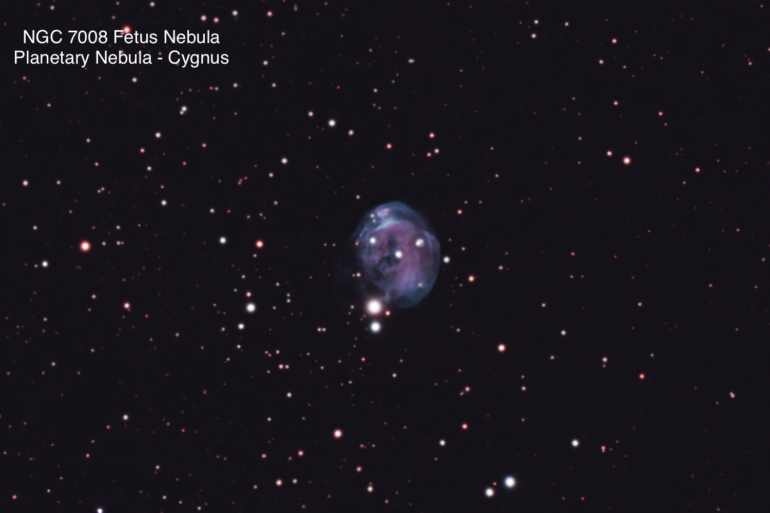 NGC 7008 Fetus Nebula Planetary nebula Constellation Cygnus
