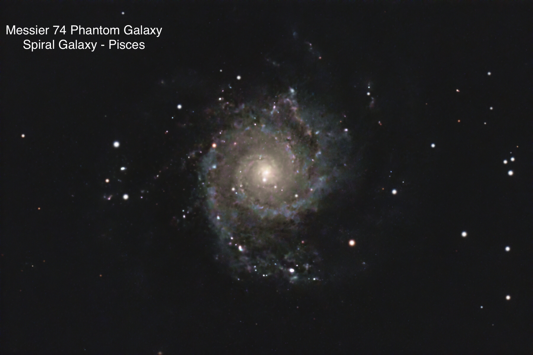 Messier 74 Phantom Galaxy Spiral galaxy Constellation Pisces